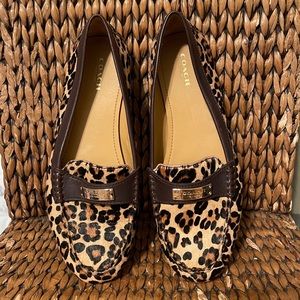 Calf hair leopard print Loafers Size 10
